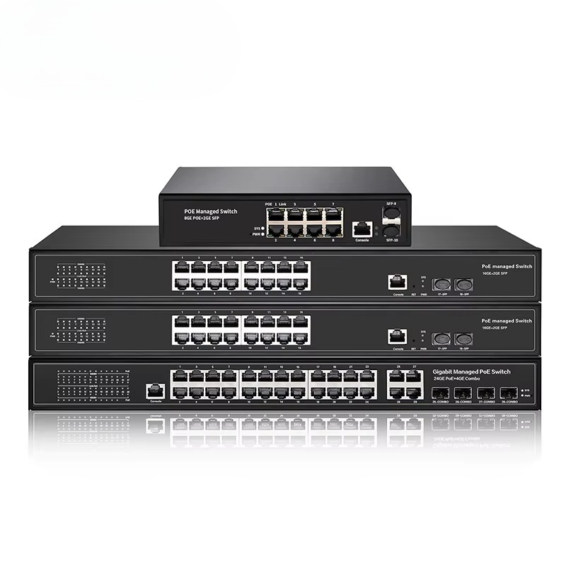 Managed Gigabit Poe Switch 8 Port 802.3At - محول شبكة PoE+ بـ 8 منافذ،