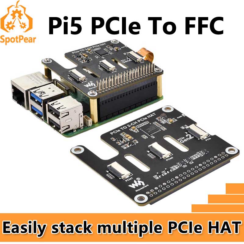 Turing Pi 2 - Raspberry Pi 5 PCIe إلى 2-CH