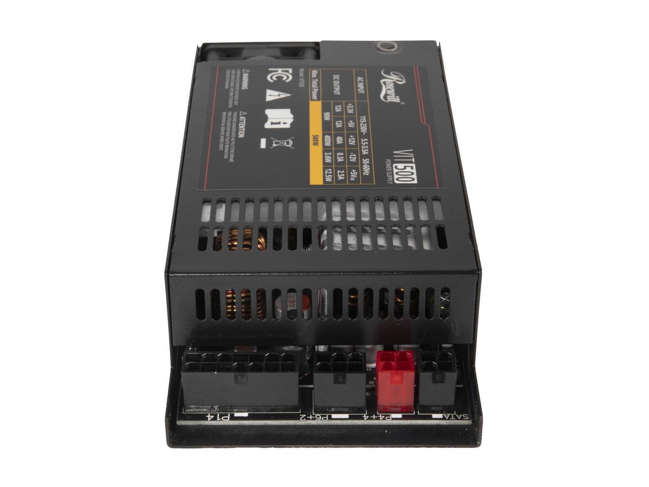 روزويل VIT 500W، مزود طاقة مين - مراجعة Atx Power Supply 1U Flex 500W وسعره