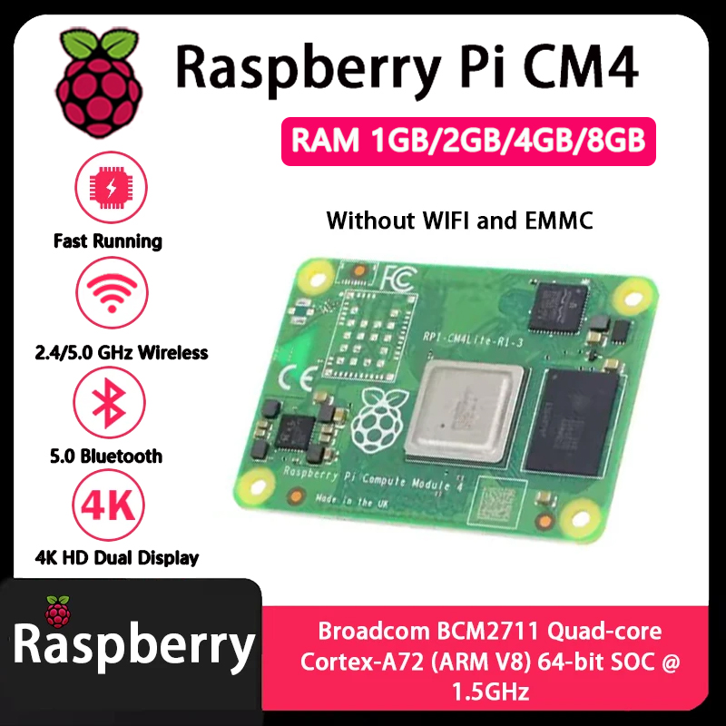 Raspberry Pi CM4 1GB/2GB/4GB/8 - مراجعة Raspberry Pi Cm4 8Gb Ram 32Gb Emmc Wifi وسعره
